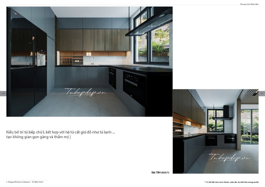 Thiết kế phòng bếp biệt thự hiện đại